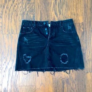 Distressed skirt